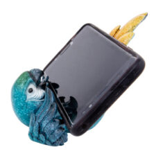 4 3/4 Inches Long Blue Parrot Cell Phone Stand