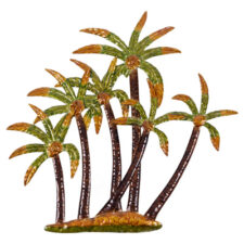 15 Inch High Metal Wall Palm Trees