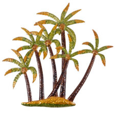 18 Inch High Metal Wall Palm Trees