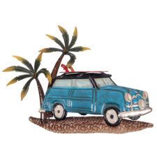 31" Wide Metal Vintage Surfer Car Wall Decor