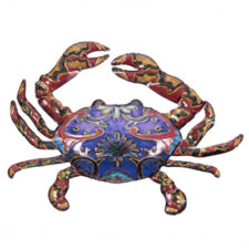 11 3/4" Wide Metal Paisley Design Wall Crab