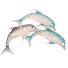 28 Inches Wide x 21 1/4" High Metal Triple Wall Dolphins