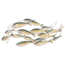 42 1/2 Inches Wide School of Fish Metal Wave
