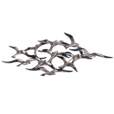 50 Inch Wide Metal Wall Gulls Wall Decor