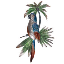 26 Inches High Metal Macaw Parrot Wall Decor