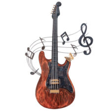 30 Inches High Metal Guitar Wall Decor
