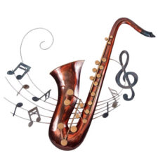 30 Inches Wide Metal Saxophone Wall Decor