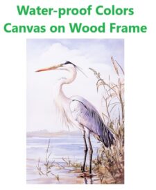 23 1/2 x 15 3/4 Inches Assortment Of Two Heron Water-Proof Color Canvas Wall Art