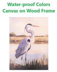 27 1/2 Inches x 19 3/4 Assortment Of Three Heron Water-Proof Color Canvas Print Wall Art