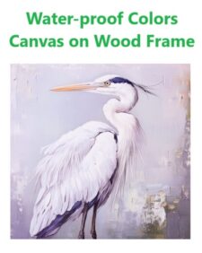 23 1/2 Inches Square Assortment Of Two Crane Water-Proof Color Canvas Print Wall Art