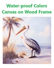23 1/2 Inches Square Assortment Of Three Pelican Water-Proof Color Canvas Print Wall Art