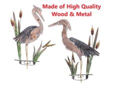 23 Inches High and 22 Inches High Assorted Decorative Heron Wall Hanging