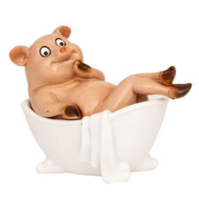 5 Inches Long Pig in Bath Tub Figurine