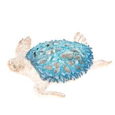 7 3/4 Inches Long Blue Coral Look Sea Turtle