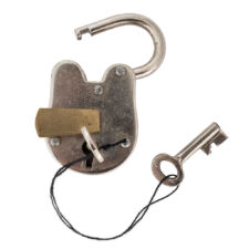 3 Inches High x 2 Inches Wide Chrome Lock and Keys